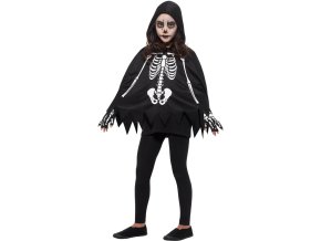 Dětská sada Kostlivec pončo + rukavice