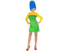 Dámský kostým s parukou Marge Simpson