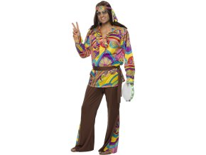 Pánský kostým Hippies (hnědý)