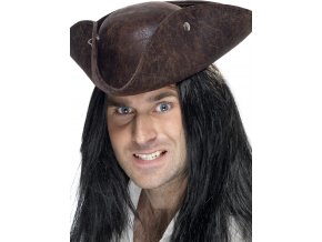 Pirátský klobouk hnědý