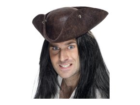 Pirátský klobouk hnědý