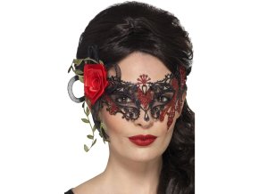 Škraboška s růží Sugar Skull