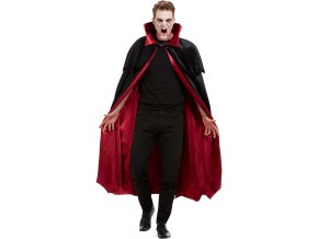 Černý upíří plášť s límcem