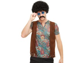 Sada pro Hippies (paruka,knír,brýle,náhrdelník)