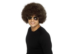 Paruka Afro hnědá
