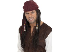 Pirátský šátek s dredy Jack Sparrow