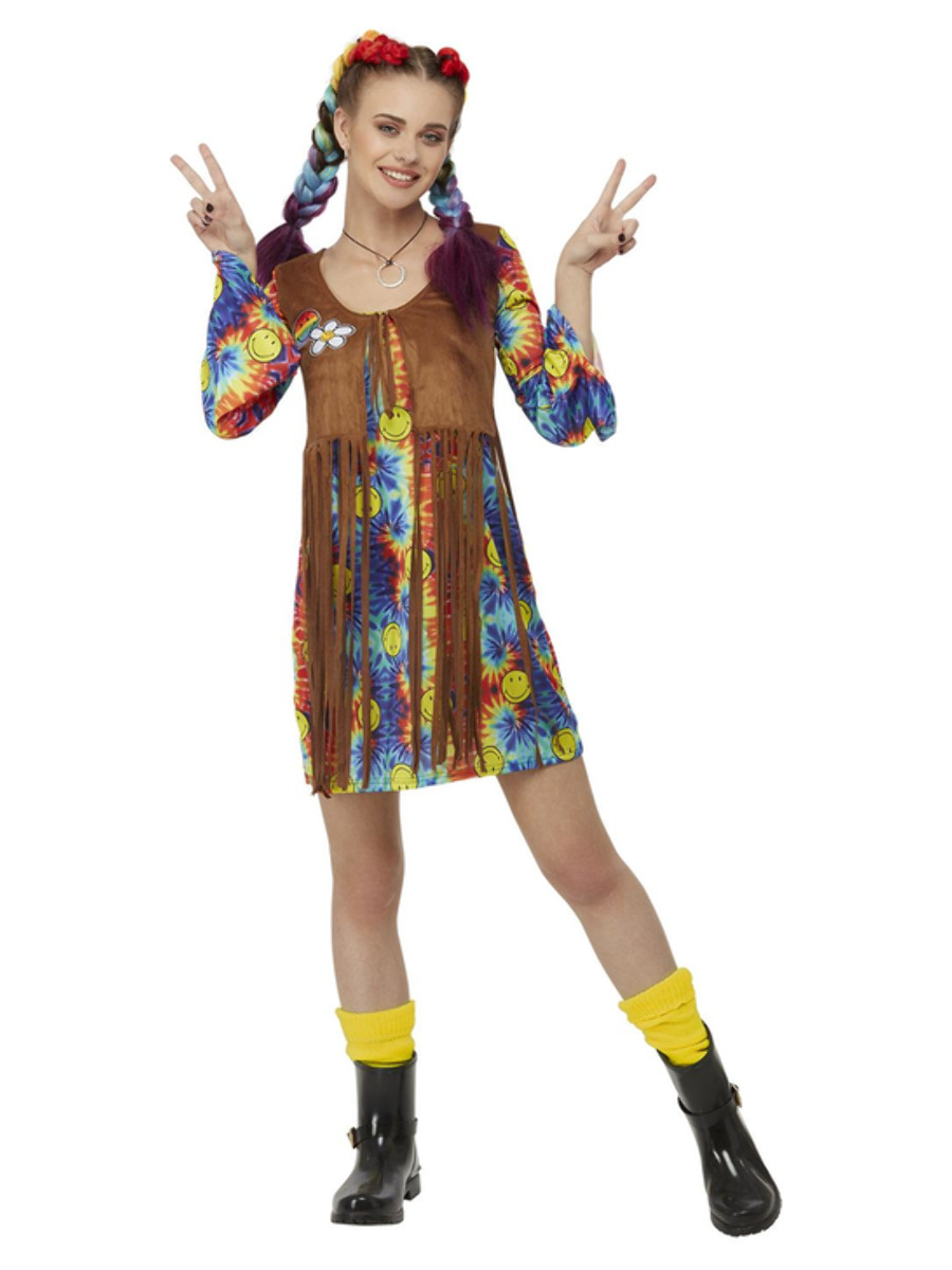 Dámský kostým hippies Smiley Dámská velikost: S (36-38)