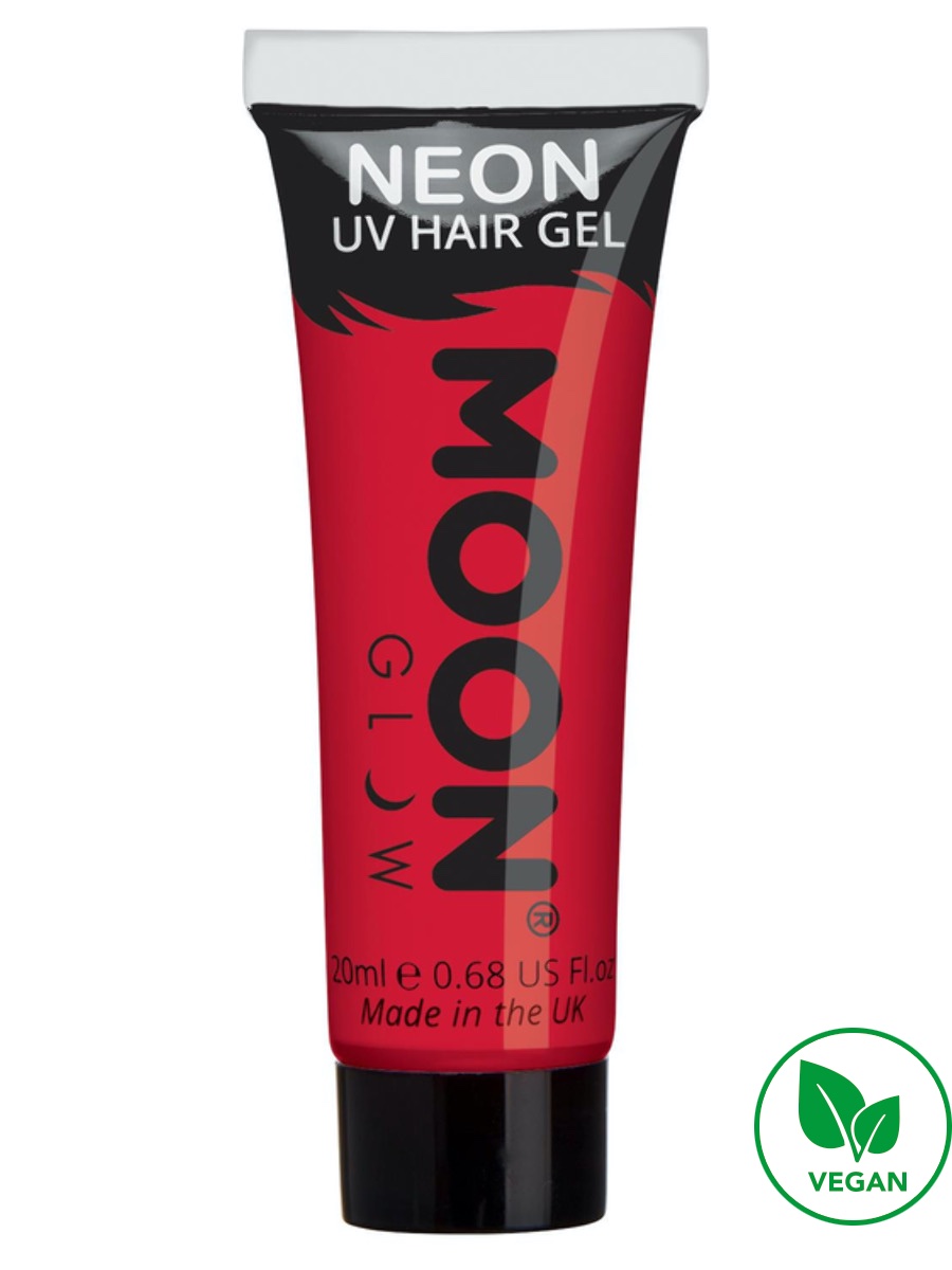 UV NEON gel na vlasy Červený