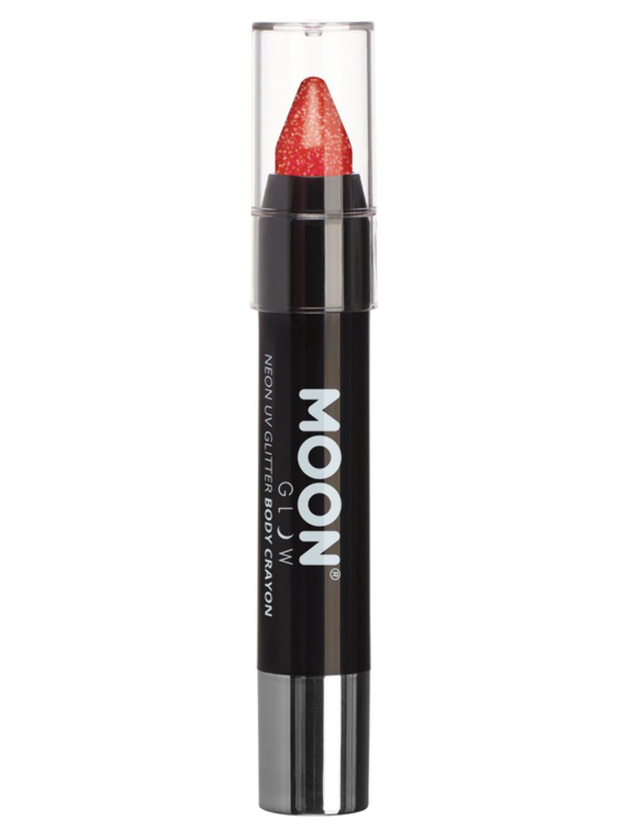 UV NEON glitrová makeup tužka Červená