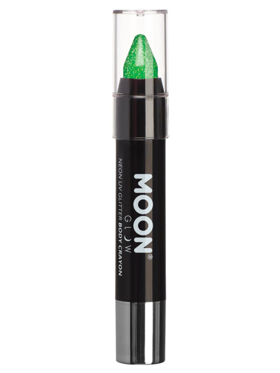 UV NEON glitrová makeup tužka Zelená