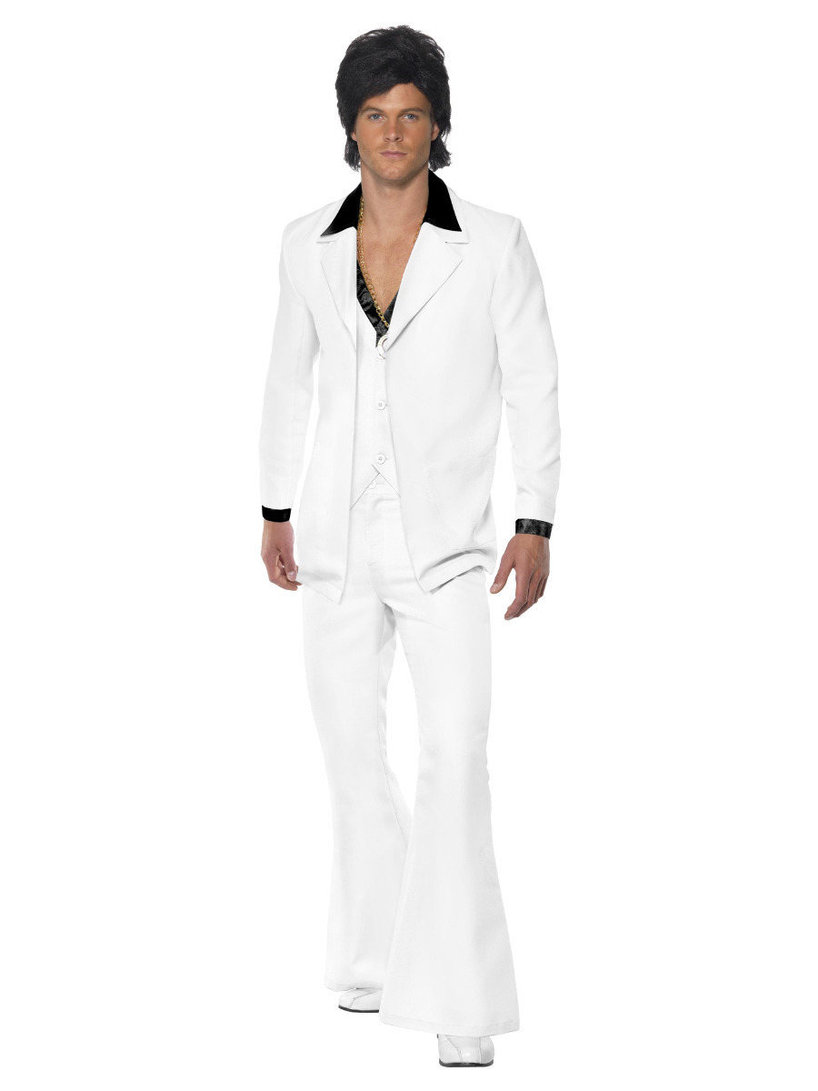 Pánský Disco kostým 70.léta bílý L (52-54)