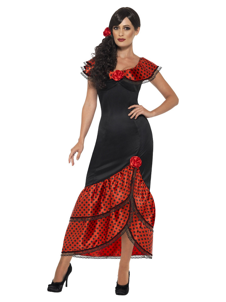 Dámský kostým španělská seňorita Flamenco Dámská velikost: S (36-38)