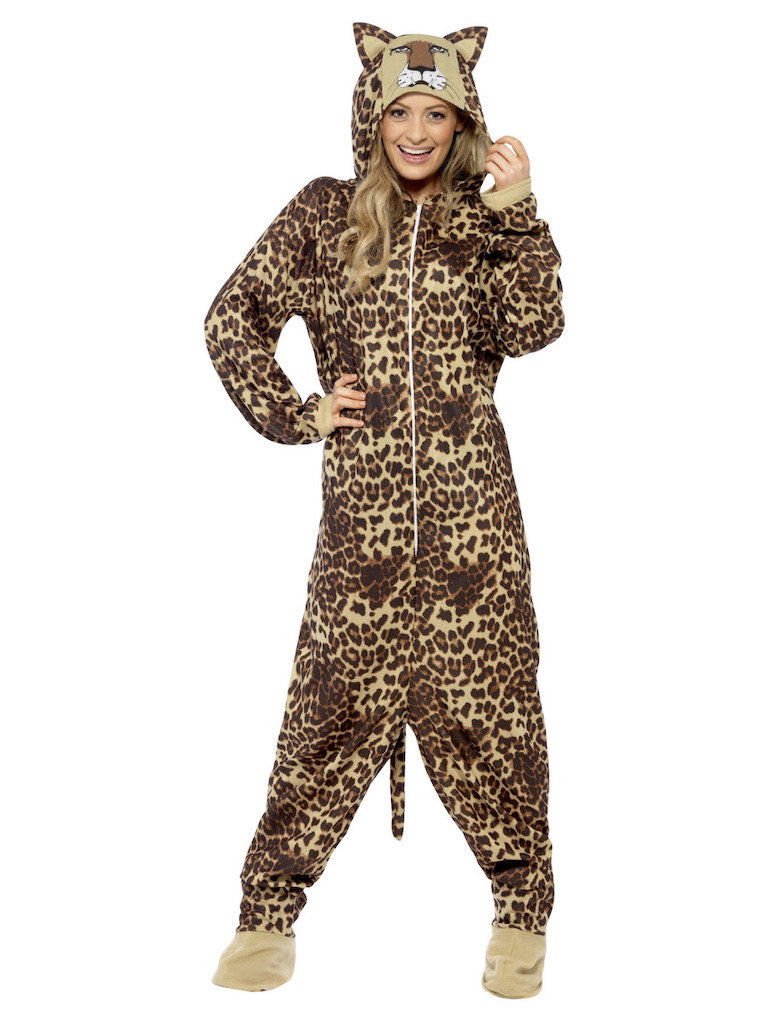 Kostým s kapucí Leopard Pánská velikost: M (48-50)