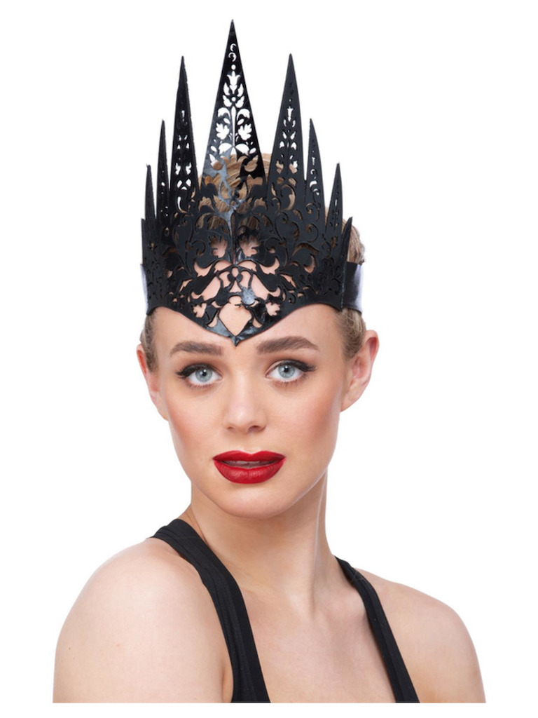 Černá filigránová čelenka královna