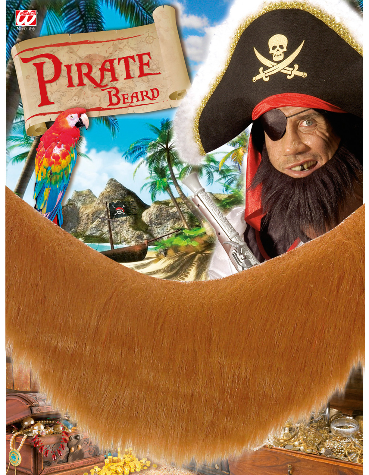 Hnědé vousy pirát