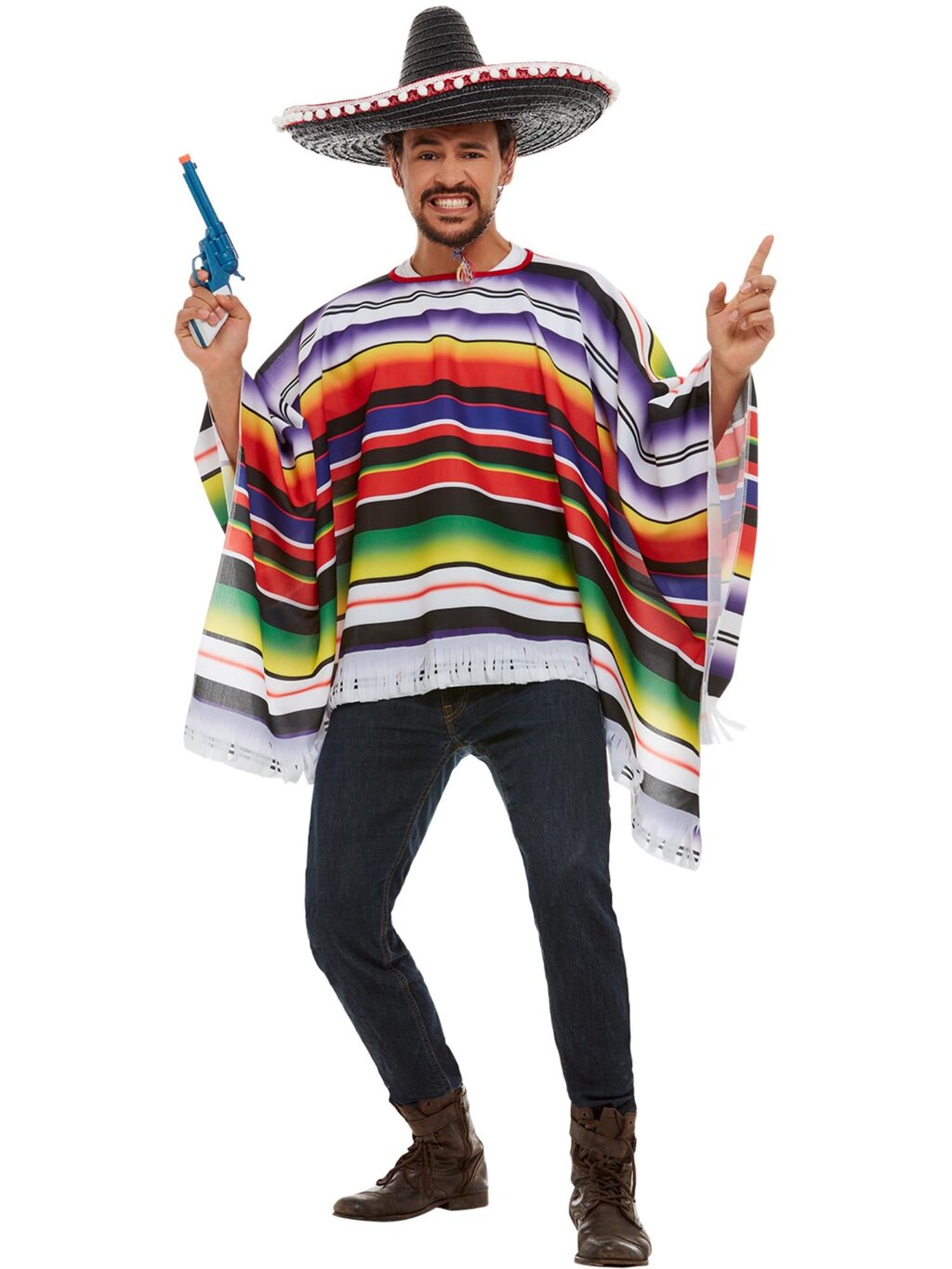 Mexické pončo barevné