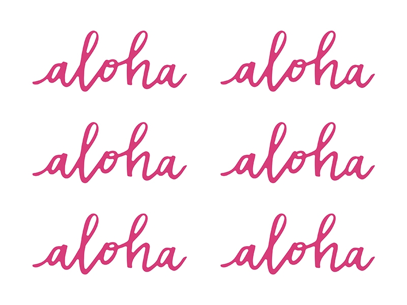 Havajská dekorace Aloha (6ks)
