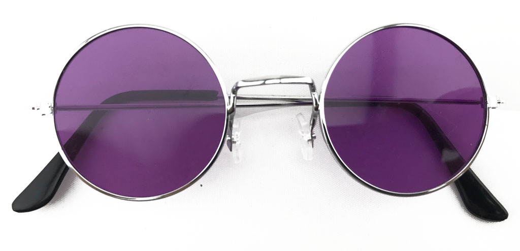 Hippie brýle lenonky fialové