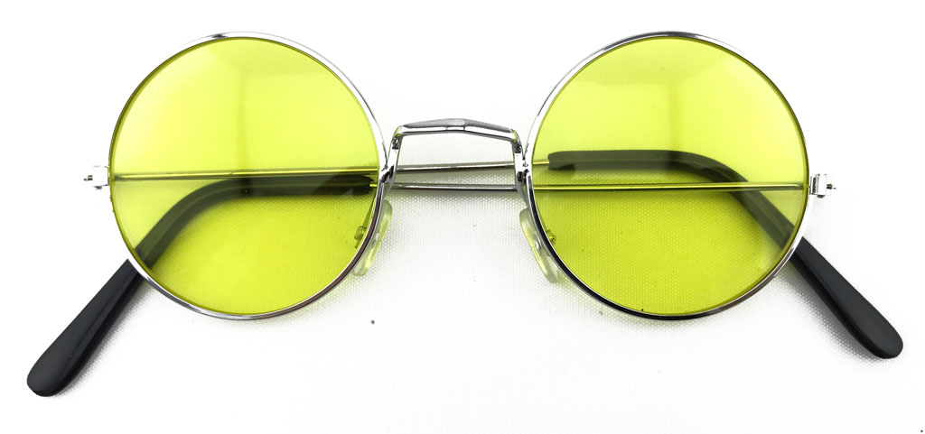 Hippie brýle lenonky žluté