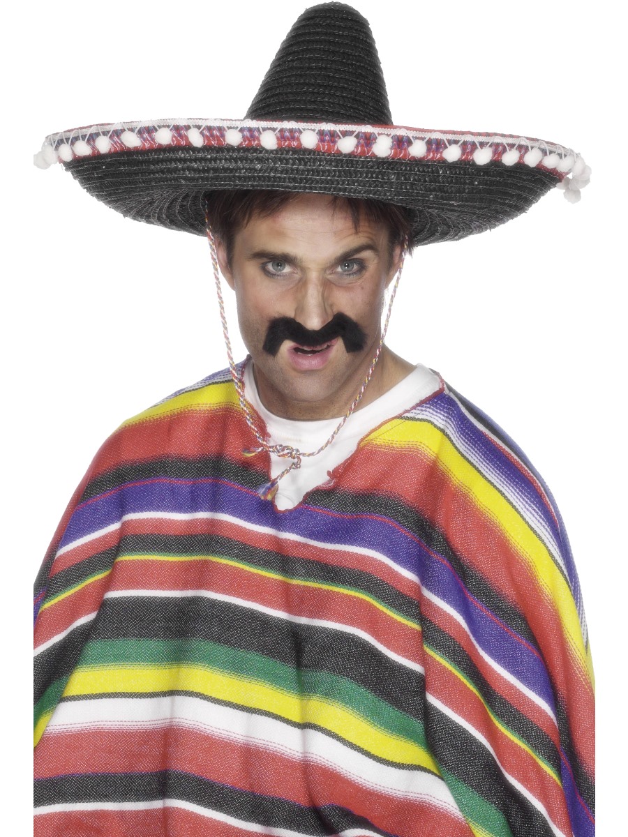 Mexické sombrero černé