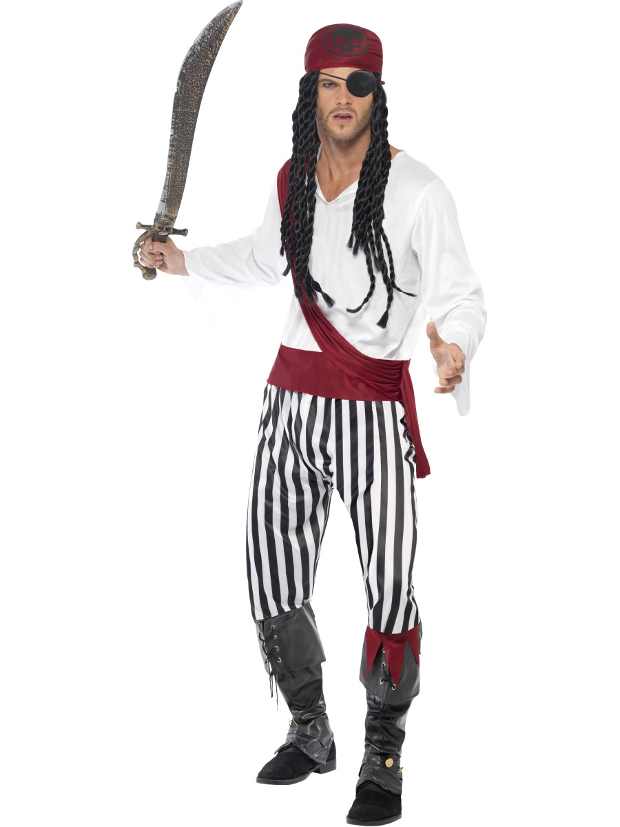 Pánský kostým Pirát (pruhovaný) L (52-54)