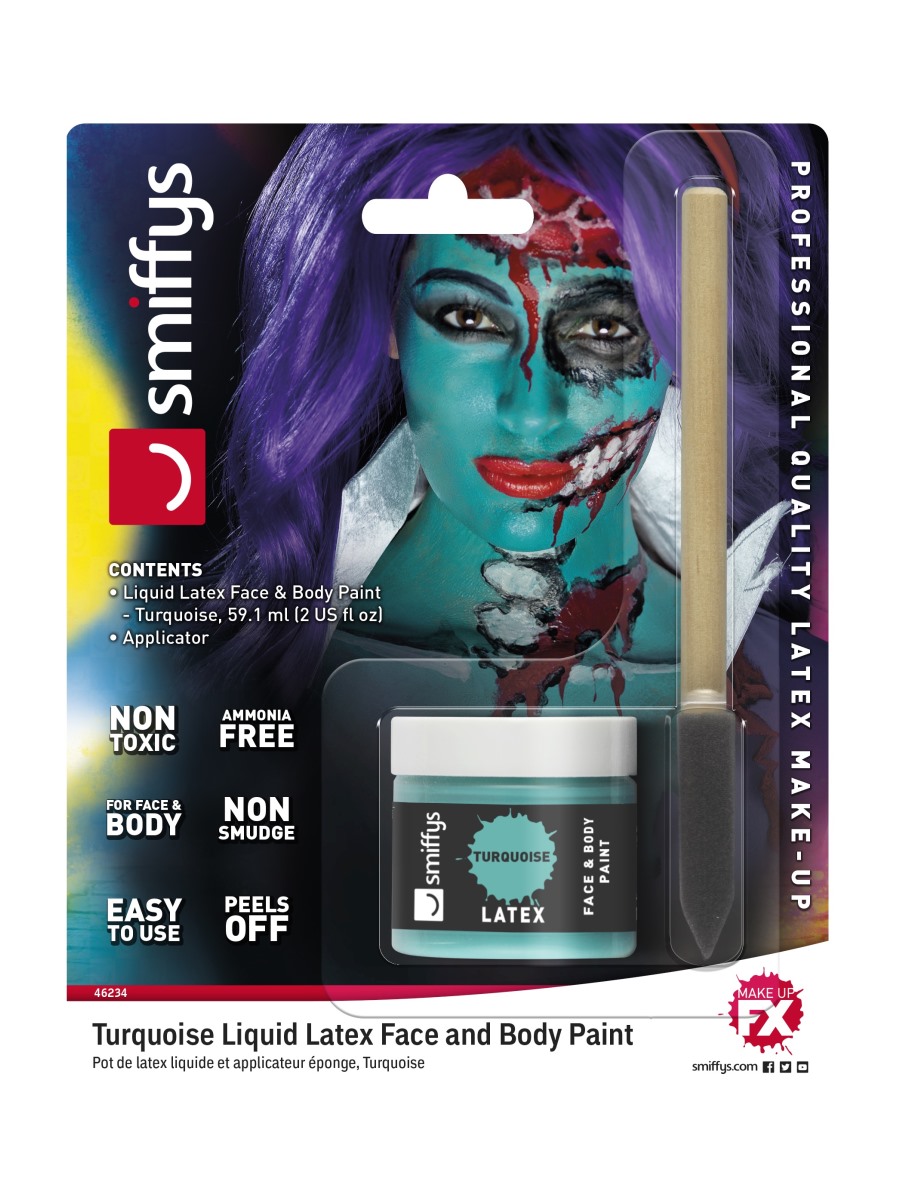 Tyrkysový tekutý latex makeup