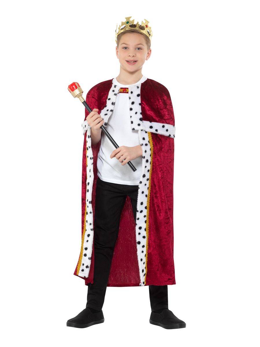 Dětská sada Král (plášť, koruna, žezlo) Velikost: ML