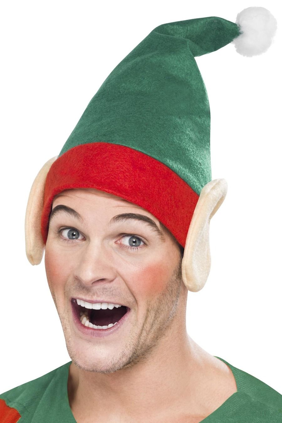 Zelená čepice Elf s ušima