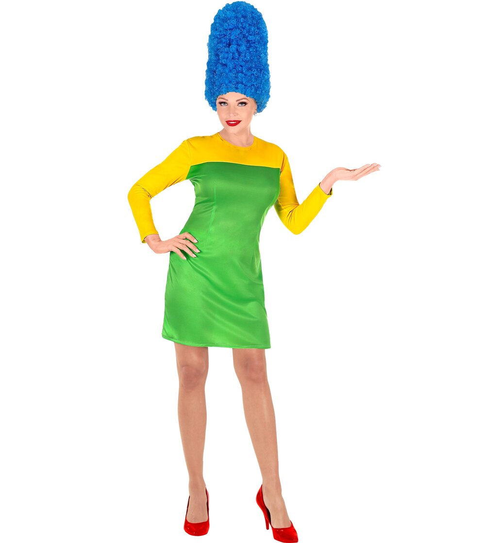 Dámský kostým s parukou Marge Simpson Dámská velikost: L (42-44)