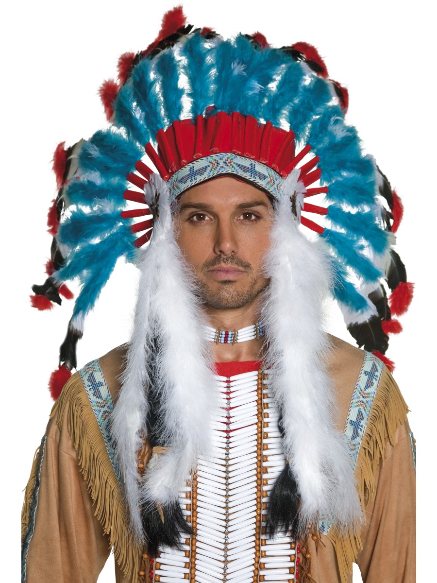 Indiánská čelenka Náčelník Deluxe