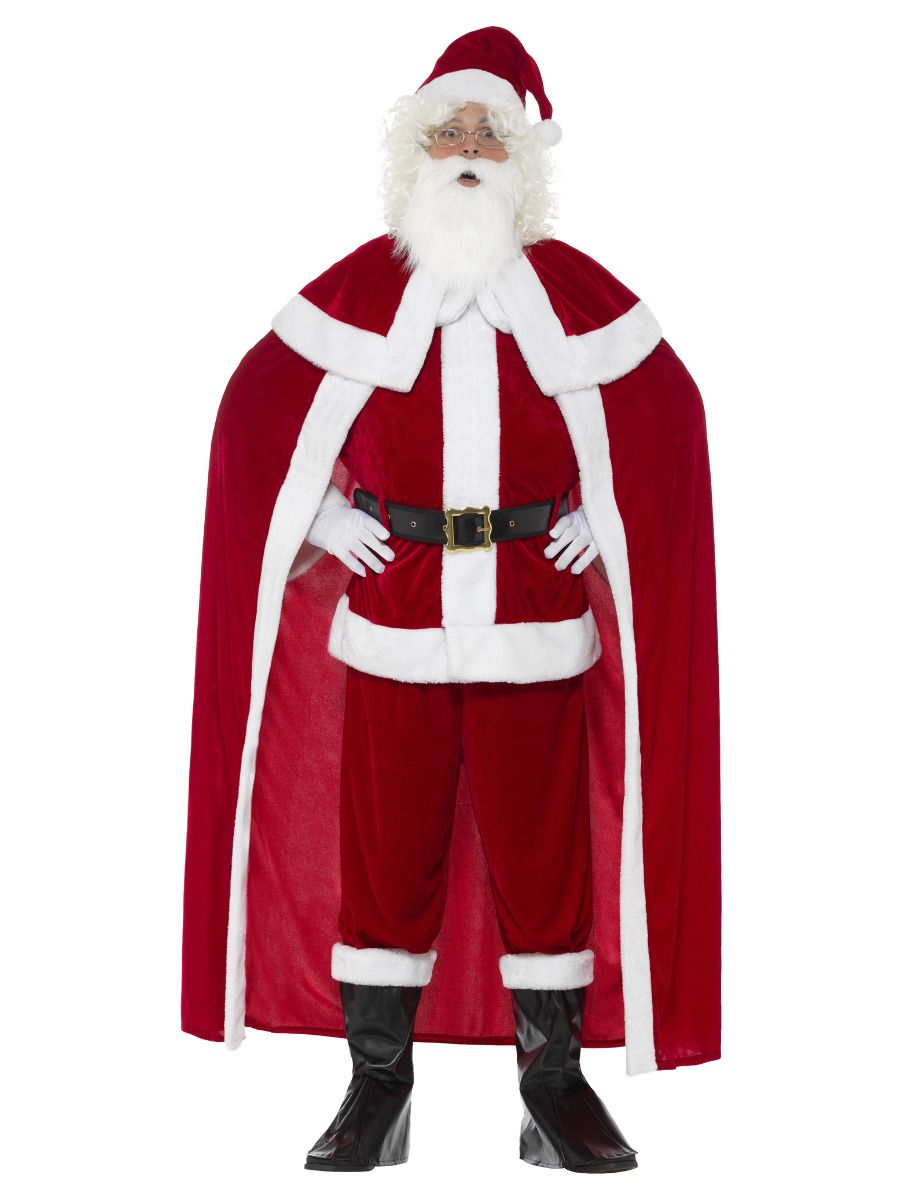 Pánský kostým Santa Deluxe s pláštěm Pánská velikost: XL (56-58)