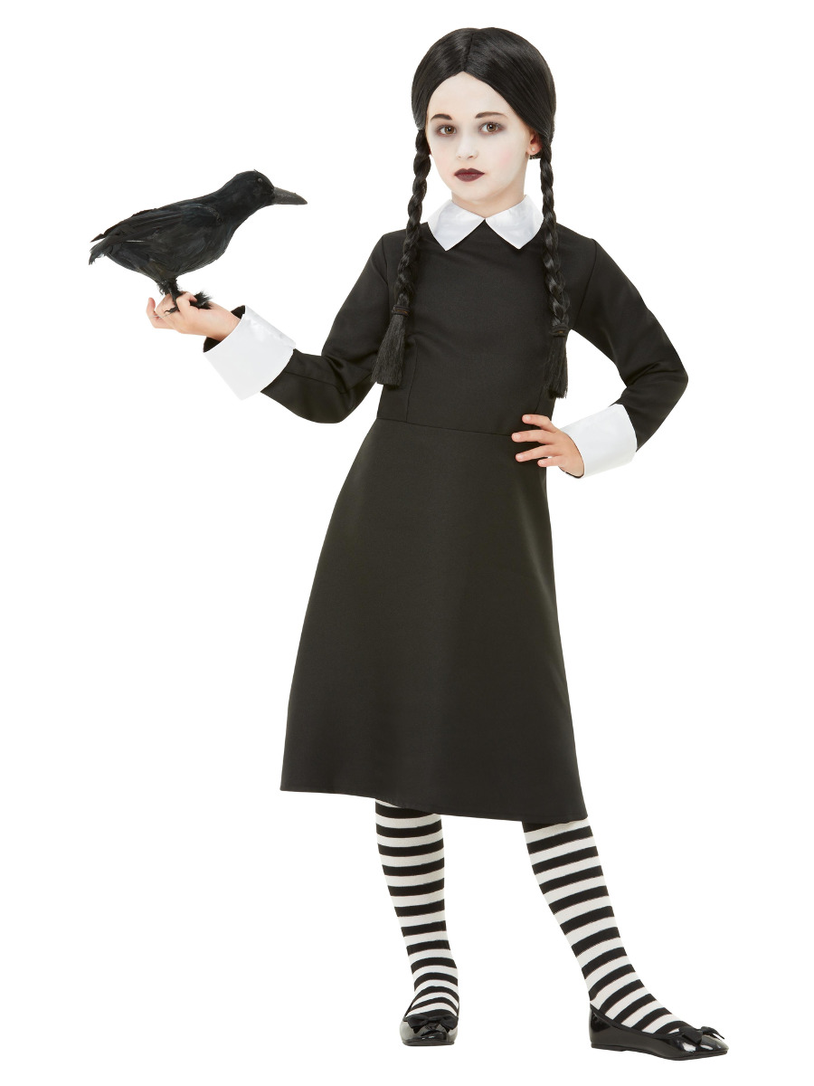 Dětský kostým s parukou Wednesday Addams 4-6 let