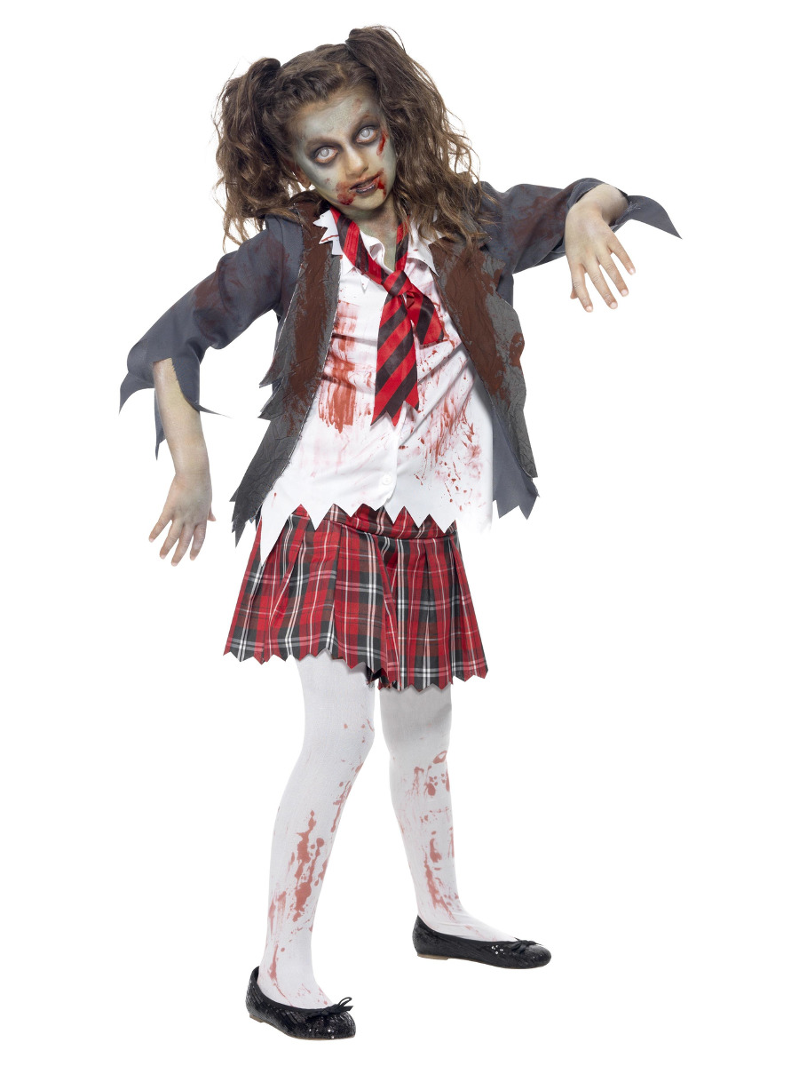 Dětský kostým zombie Školačka 10-12 let