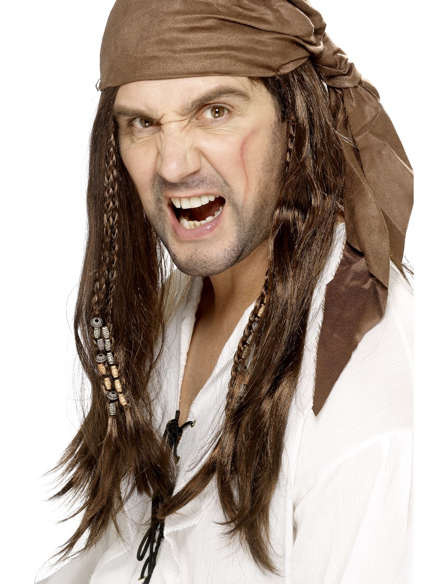 Pirátský šátek s vlasy