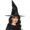 Čarodějnický klobouk černý lesklý