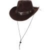 Kovbojský klobouk s ozdobou hnědý