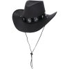Kovbojský klobouk černý s hvězdami