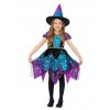 Dětský deluxe čarodějnický kostým fialovo-tyrkysový