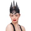 Černá filigránová čelenka královna