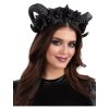 Čelenka démon s rohy a černými růžemi