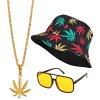 Ganja sada 90. léta (klobouk, brýle, náhrdelník)