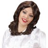 Dámská hnědá paruka popová hvězda 70. léta (ABBA)