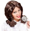 Dámská hnědá paruka popová hvězda 70. léta (ABBA)