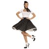 Černá Polka Dot sukně s šátkem 50. léta