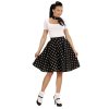 Černá Polka Dot sukně s šátkem 50. léta