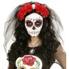 Čelenka s růžemi a závojem Sugar Skull