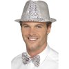 Flitrový klobouk stříbrný