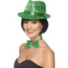 Flitrový klobouk zelený