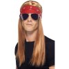 Paruka Rocker s šátkem a brýlemi