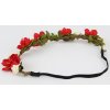 Květinová čelenka červené květy